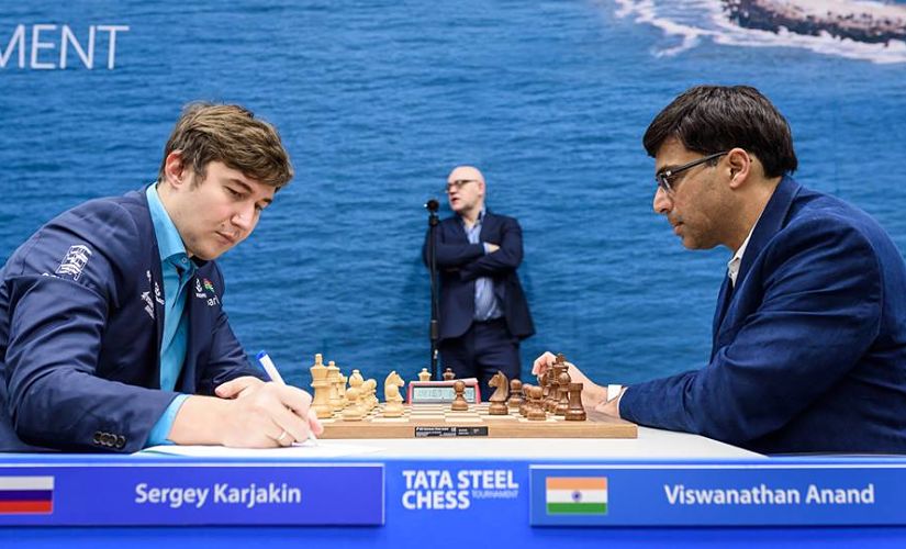 Tata Steel Chess Round 2: Anish Giri takes sole lead; Viswanathan Anand in joint 2nd after draw Tata Steel Chess Round 2: Anish Giri takes sole lead; Viswanathan Anand in joint 2nd after draw