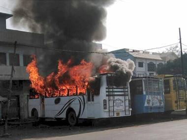 Violence, arson keep Uttar Pradesh's Kasganj on edge; 49 arrested day after communal clashes kill one Violence, arson keep Uttar Pradesh's Kasganj on edge; 49 arrested day after communal clashes kill one