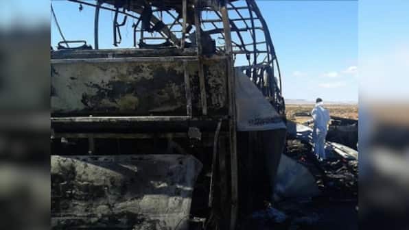 Kazakhstan: 52 killed after bus catches fire in Aktau region; cause of blaze unknown