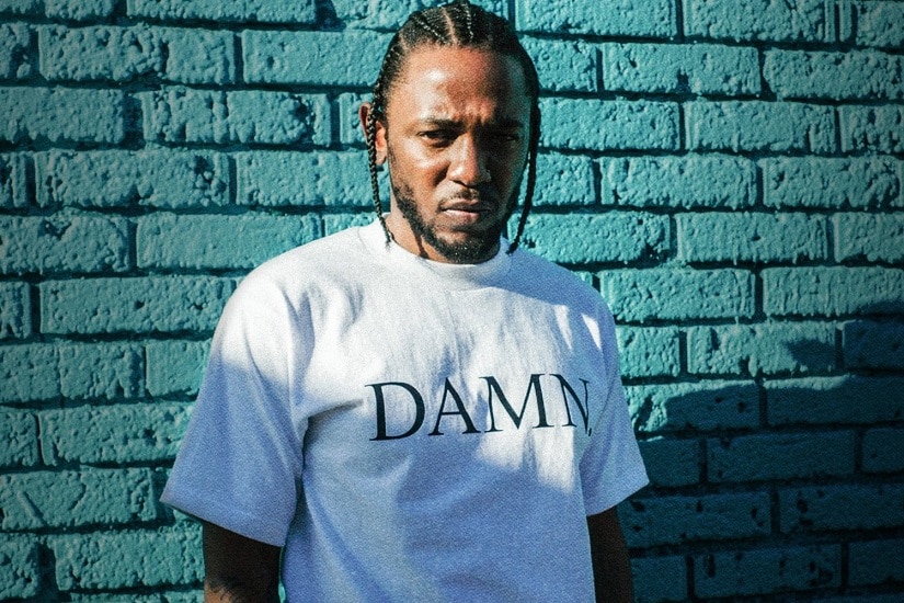 Kendrick Lamar poses for a promo for his album, DAMN