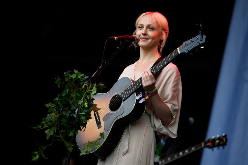 Laura Marling performs on the Pyramid Stage at Worthy Farm in Somerset during the 2017 Glastonbury Festival. Reuters