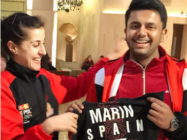 PBL 2018: When Hyderabad Hunters' Carolina Marin met her 'biggest fan' from India PBL 2018: When Hyderabad Hunters' Carolina Marin met her 'biggest fan' from India
