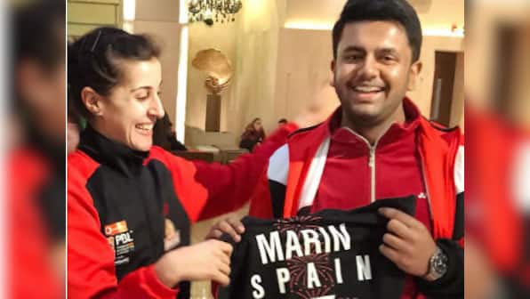 PBL 2018: When Hyderabad Hunters' Carolina Marin met her 'biggest fan' from India