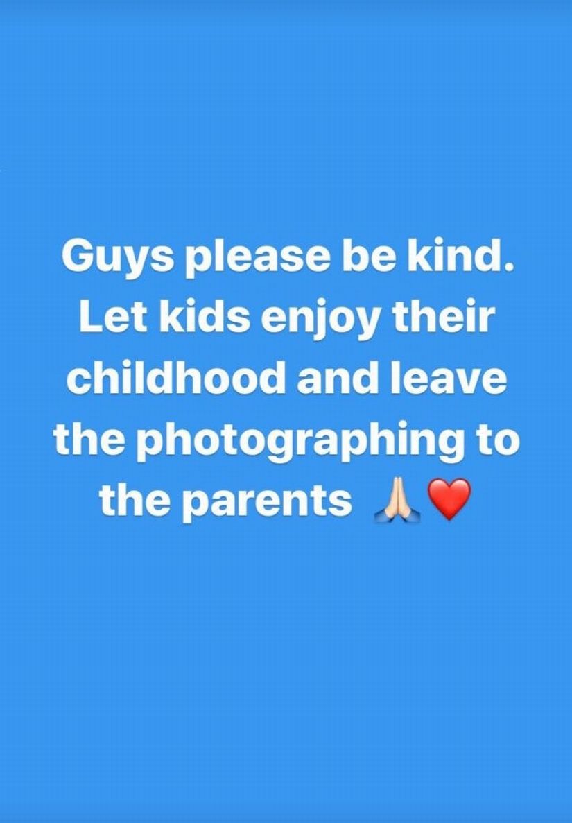 Mira Kapoor's Instagram story post