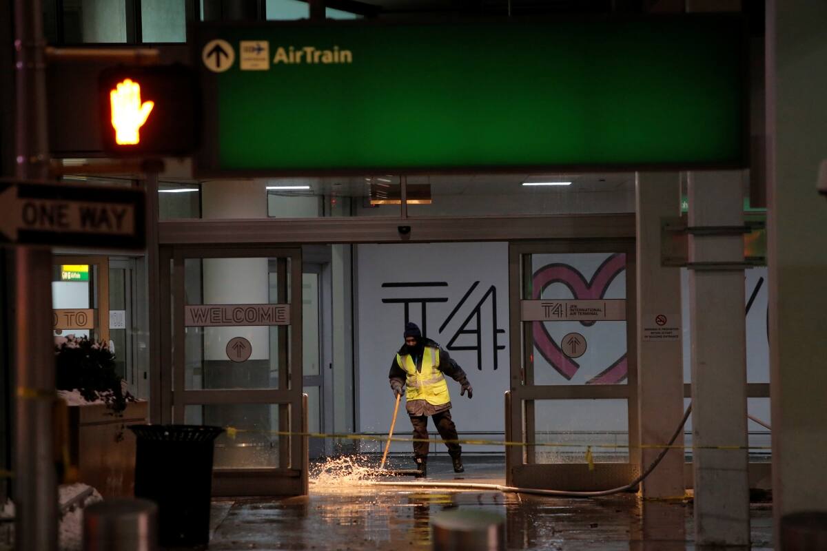 New York's JFK Airport flooded after water pipe breaks; worsens flight