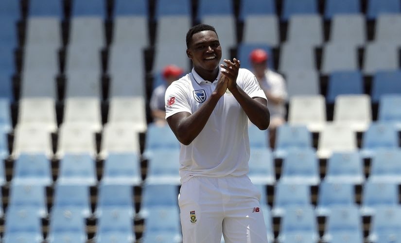 South Africa’s Lungi Ngidi tormented Indian batsmen in the Centurion Test. AP