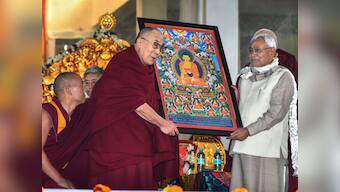 Nitish Kumar calls on Dalai Lama at Bodh Gaya; releases book on science and philosophy