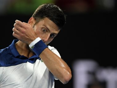 Novak Djokovic was returning to action in Melbourne from six months out with a right elbow injury. AP