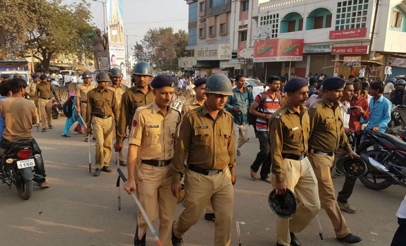A large police force was deployed to bring situation under control in Aurangabad. DCP Deepali Ghatge said that 3,000 cops have been deployed across the city. Aarteeshymal Joshi/ 101Reporters