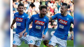Serie A: Dries Mertens' brace helps Napoli regain top spot from Juventus, AC Milan edge past Lazio