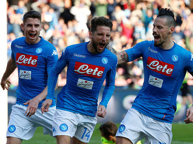 Serie A: Dries Mertens' brace helps Napoli regain top spot from Juventus, AC Milan edge past Lazio Serie A: Dries Mertens' brace helps Napoli regain top spot from Juventus, AC Milan edge past Lazio
