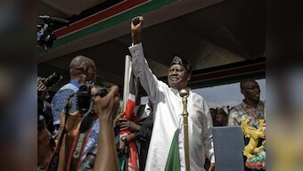 Kenyan opposition leader Raila Odinga inaugurates himself as 'people's president'; govt labels event 'treason'