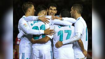 Copa Del Rey: Real Madrid defeat second-tier Numancia in first leg; Lionel Messi-less Barcelona held by Celta Vigo