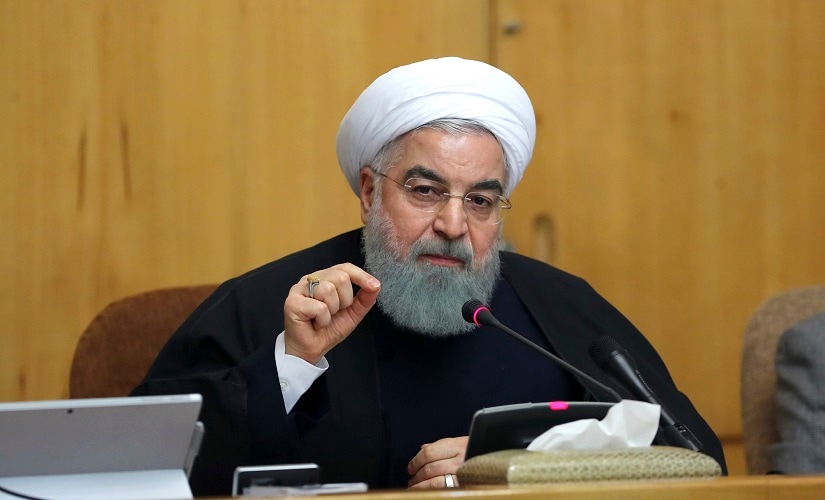 President Hassan Rouhani speaks in a cabinet meeting in Tehran. AP