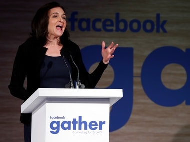 Sheryl Sandberg, Facebook's chief operating officer, addresses the Facebook Gather conference in Brussels. Image: Reuters