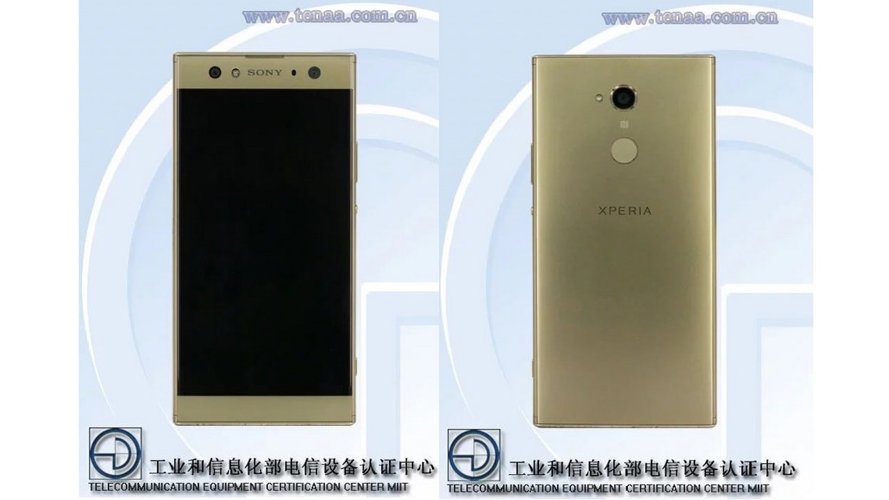 Sony Xperia XA2 Ultra as seen on the TENAA website. Image: TENAA