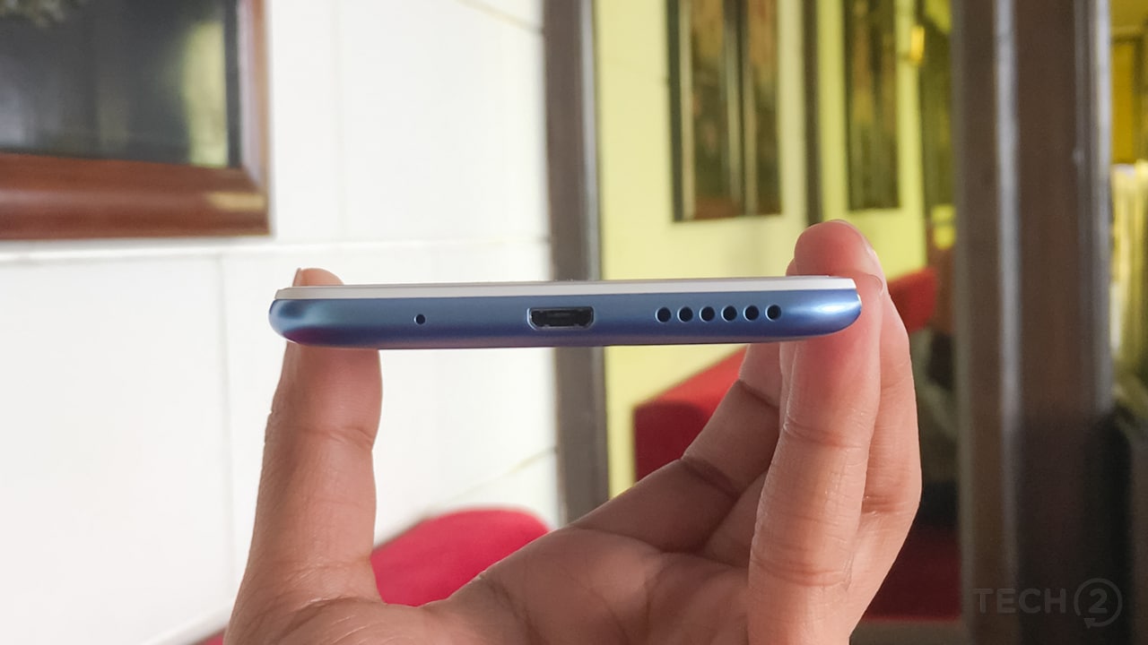 The Tecno Mobile Camon i comes with a regular microUSB port and a single speaker grille. Image: tech2/Shomik Sen Bhattacharjee