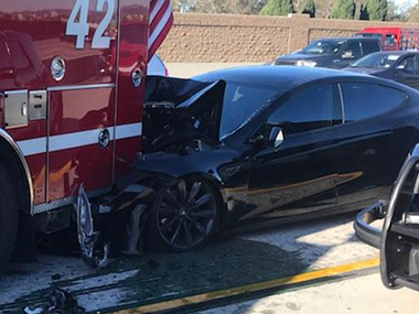 Tesla Model S crash in Utah involving a red fire truck is now being investigated by US safety regulators Tesla Model S crash in Utah involving a red fire truck is now being investigated by US safety regulators