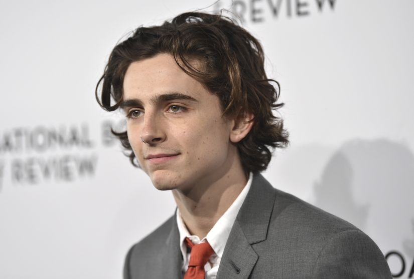   Timothee Chalamet attends the National Council of Revision Awards Gala at Cipriani 42nd Street on Tuesday, January 9, 2018, at New York. (Photo by Evan Agostini / Invision / AP) 