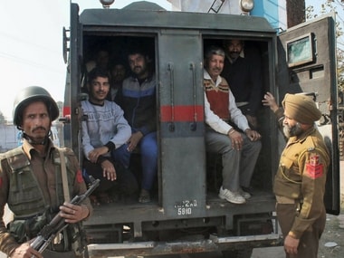 Villagers being evacuated by Jammu and Kashmir police personnel after heavy shelling by Pakistani forces on the border at Kanachak village, in Jammu on Saturday. PTI