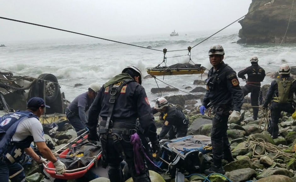 The crash's death toll is equal to that of a 2013 accident that is the deadliest in recent Peruvian history. AP The crash's death toll is equal to that of a 2013 accident that is the deadliest in recent Peruvian history. AP