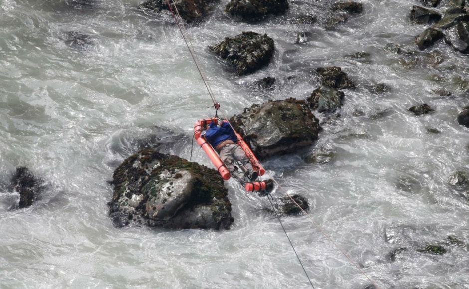 Six people are confirmed to have survived the accident on the coastal highway about 45 kilometers north of the capital Lima. AP Six people are confirmed to have survived the accident on the coastal highway about 45 kilometers north of the capital Lima. AP