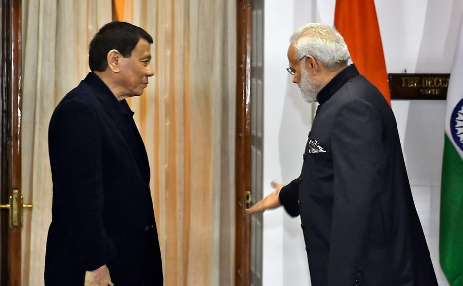 Later on Wednesday, Modi also met with Philippines president Rodrigo Duterte and discussed areas ranging from trade and investment, defence and security, education and people-to-people cooperation. PTI Later on Wednesday, Modi also met with Philippines president Rodrigo Duterte and discussed areas ranging from trade and investment, defence and security, education and people-to-people cooperation. PTI