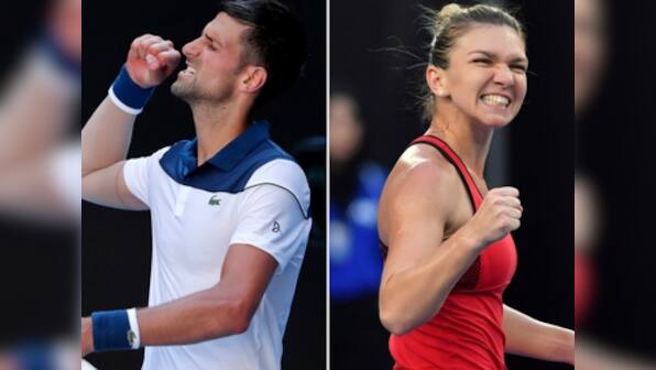 Australian Open 2018: Novak Djokovic survives Melbourne heat to beat Gael Monfils; Simona Halep cruises