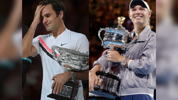 Australian Open champion Roger Federer trails Rafael Nadal by 155 points; Caroline Wozniacki tops WTA rankings