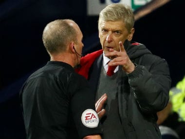 Premier League: Arsenal boss Arsene Wenger called referee Mike Dean a disgrace after controversial West Brom penalty