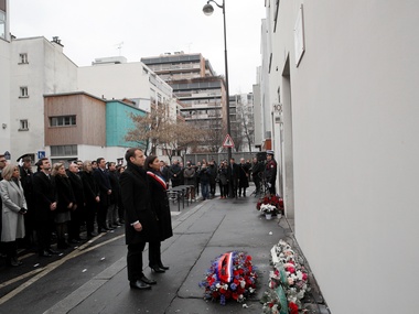 French president Emmanuel Macron commemorates Charlie Hebdo attack in low-key ceremony French president Emmanuel Macron commemorates Charlie Hebdo attack in low-key ceremony