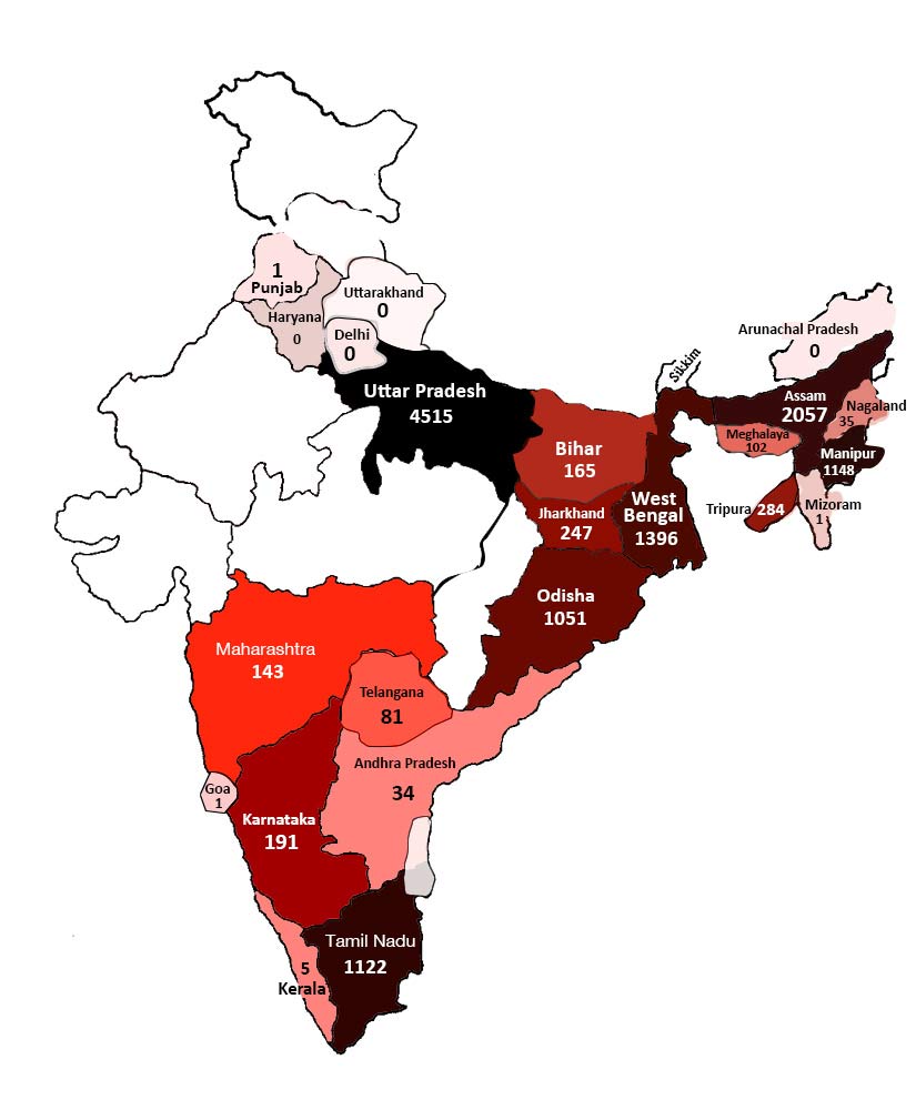 Acute Encephaitis Syndrome cases in India in 2017