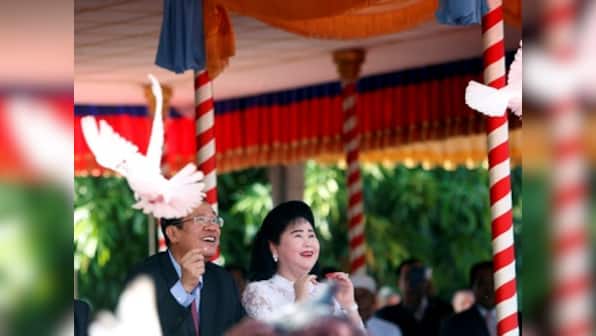 Cambodian premier Hun Sen leads massive rally in Phnom Penh to mark fall of Khmer Rouge regime