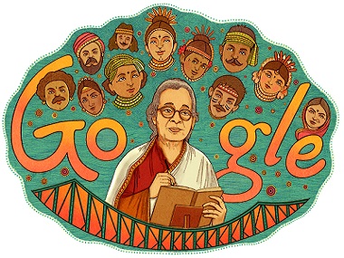 Google Doodle commemorates Mahasweta Devi on her 92nd birthday Google Doodle commemorates Mahasweta Devi on her 92nd birthday