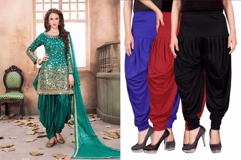 Patiala Salwar. Images from Twitter/@maylozindia and @CultureDignity. 