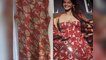 Dior accused of plagiarising design created by Indian brand after Sonam Kapoor wears it on Elle India's cover
