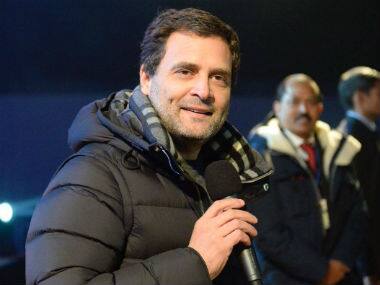 Congress president Rahul Gandhi at the Shillong concert on Tuesday. Twitter @incindia