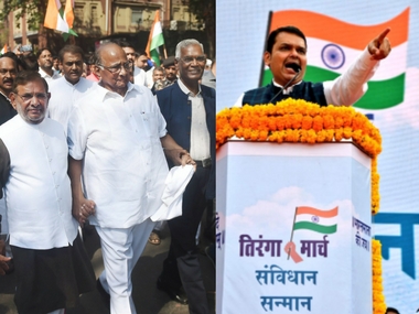 BJP, Opposition face-off on Republic Day: Devendra Fadnavis slams Congress-NCP, says they held 'save party' march BJP, Opposition face-off on Republic Day: Devendra Fadnavis slams Congress-NCP, says they held 'save party' march