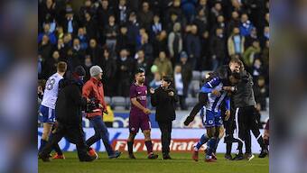 FA Cup: Sergio Aguero's scrap with Wigan fans likely to be investigated by England's Football Association