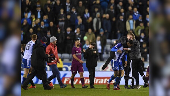 FA Cup: Sergio Aguero's scrap with Wigan fans likely to be investigated by England's Football Association