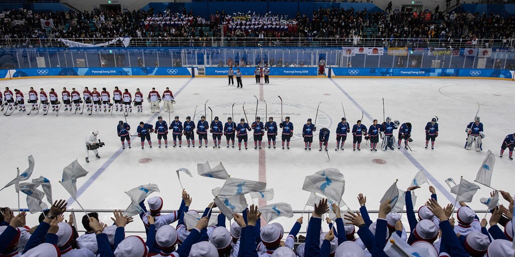 Winter Olympics 2018 Unified Korean Womens Hockey Team Get Partisan Crowd Pumped Up Despite 