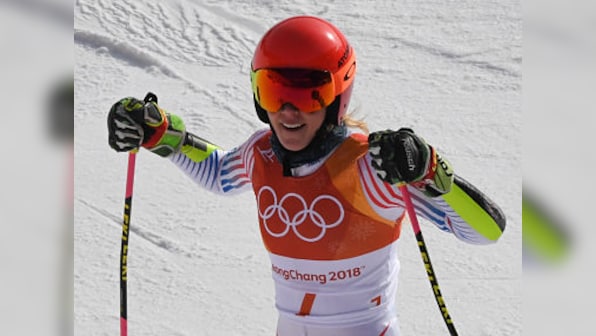 Winter Olympics 2018: USA's Mikaela Shiffrin beats Ragnhild Mowinckel by 0.39 seconds to win giant slalom gold