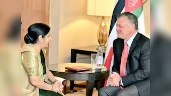 Sushma Swaraj calls on Jordan's king Abdullah II, discusses cooperation in defence, security and tourism sectors