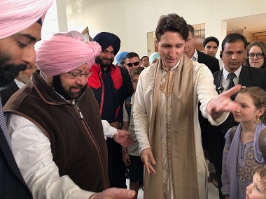 Justin Trudeau in India: Amarinder Singh hands over list of nine Khalistan sympathisers to Canadian PM Justin Trudeau in India: Amarinder Singh hands over list of nine Khalistan sympathisers to Canadian PM