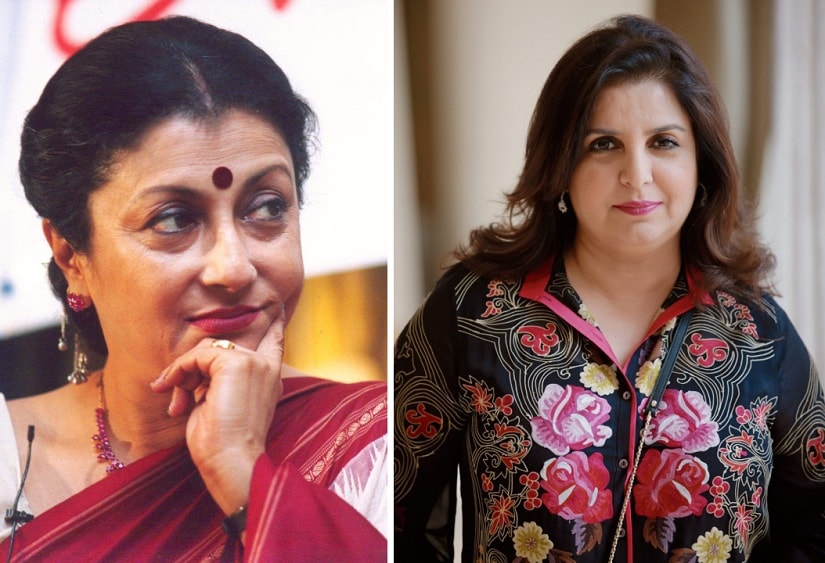 Aparna Sen (L); Farah Khan (R). Images via Twitter