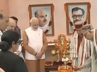 Narendra Modi inaugurates new BJP headquarters in Delhi; party becomes first to exit Lutyen's Bungalow zone Narendra Modi inaugurates new BJP headquarters in Delhi; party becomes first to exit Lutyen's Bungalow zone