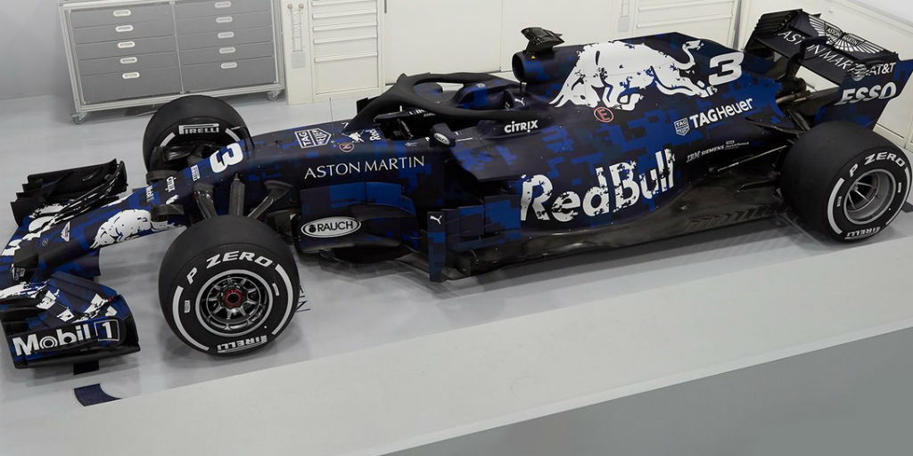 Formula One Red Bull launch new car with temporary livery ahead of pre