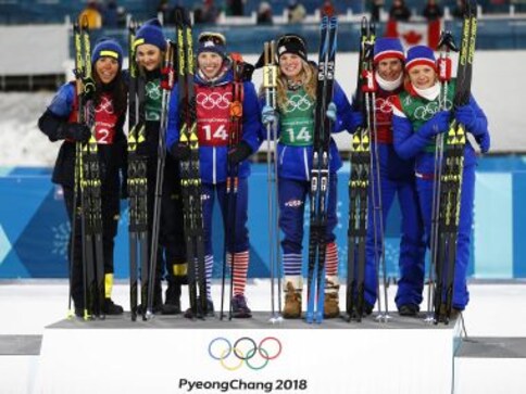 Pyeongchang 2018: USA's Kikkan Randall, Jessica Diggins win gold; Marit Bjoergen becomes most successful Winter Olympian Pyeongchang 2018: USA's Kikkan Randall, Jessica Diggins win gold; Marit Bjoergen becomes most successful Winter Olympian