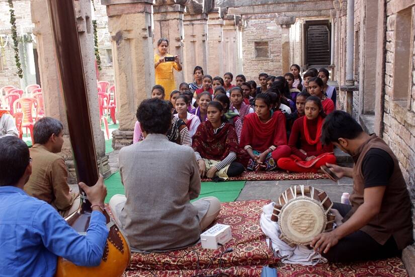 Dhrupad workshop in progress