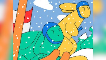 Google Doodle celebrates Day 10 of the Winter Olympics with a familiar rivalry in cross country skiing